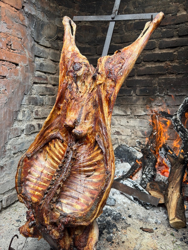 Traditional Patagonian cordero al asador