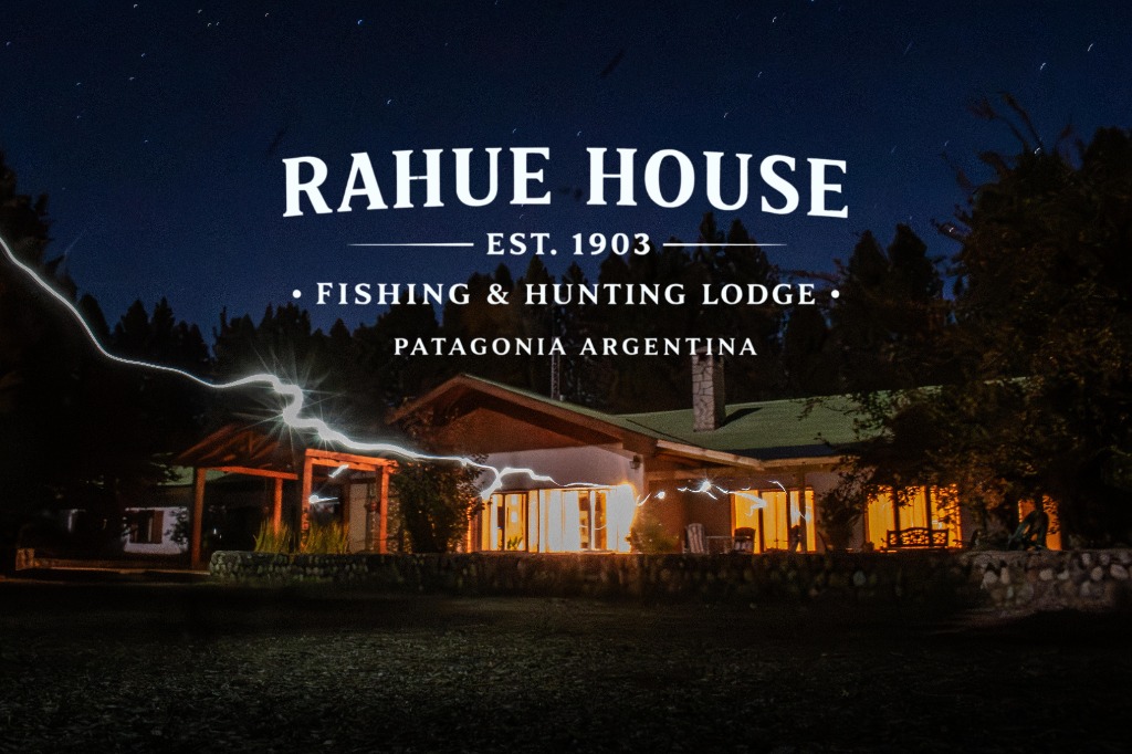 Rahue House Lodge — night exterior